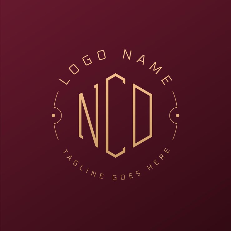 Vector diseño de logotipo de ncd de lujo carta elegante ncd monograma logotipo minimalista polígono plantilla de diseño de logotipo ncd