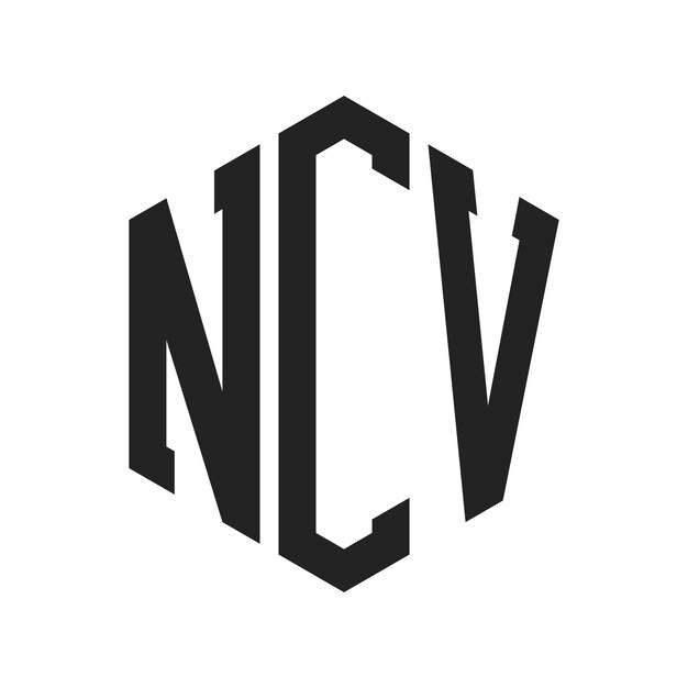 Diseño del logotipo de NCV Letra inicial Monograma de NCV Logotipo con forma de hexágono