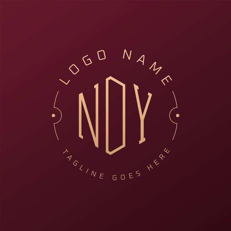 Vector diseño de logotipo de ndy de lujo letra elegante ndy monograma logotipo minimalista poligono template de diseño de logotipo ndy