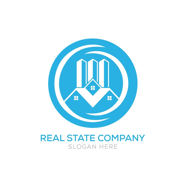 Vector diseño del logotipo del negocio inmobiliario