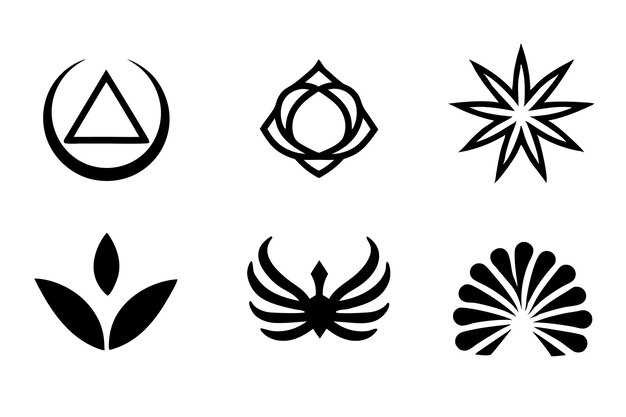 Diseño de logotipo de negocio moderno en fondo blanco dibujado a mano en negro