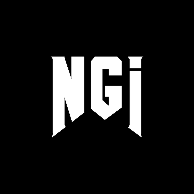 Vector diseño de logotipo de ngi para una empresa tecnológica ngi diseño de logotipo ngi combinación de colores en blanco y negro ngi logotipo vector ngi diseño ngi icono ngi alfabeto ngi tipografía ngi diseño del logotipo