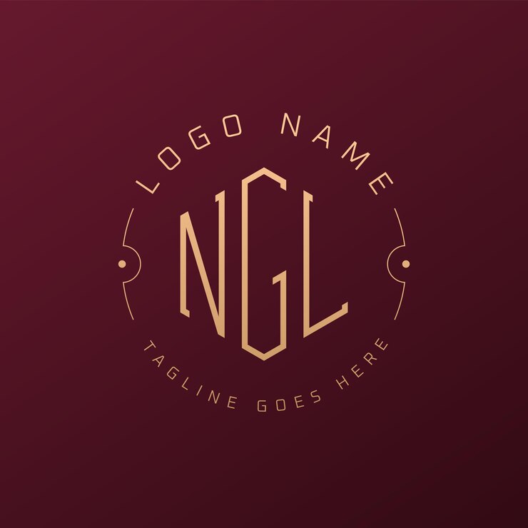 Vector diseño de logotipo de ngl de lujo letra elegante ngl monograma logotipo minimalista poligono ngl templata de diseño de logotipo