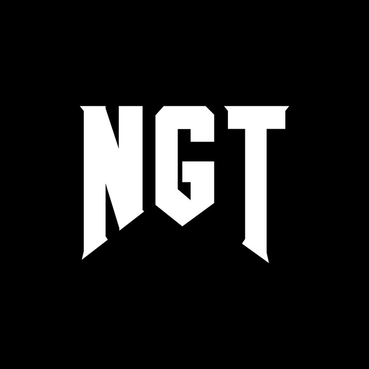 Vector diseño de logotipo de ngt para una empresa de tecnología ngt diseño de logotipo ngt combinación de colores blanco y negro ngt logo ngt vector ngt diseño ngt icono ngt alfabeto ngt tipografía diseño del logotipo