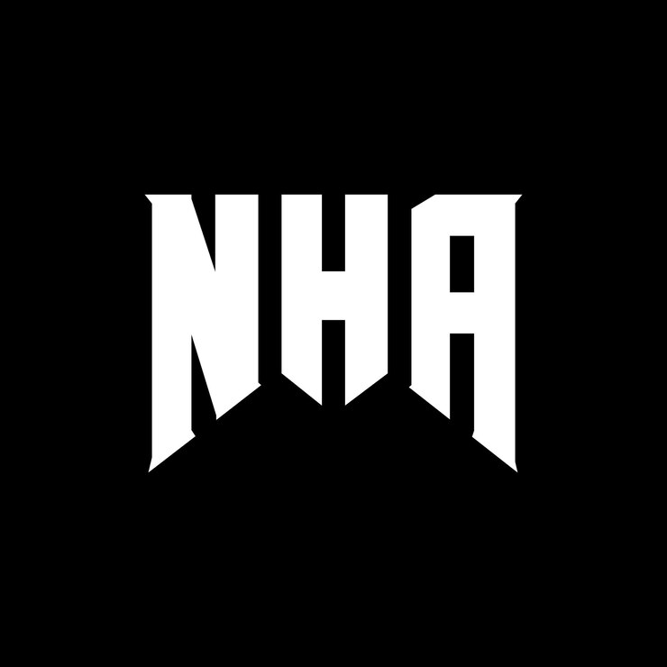 Vector diseño de logotipo de nha para una empresa de tecnología nha diseño de logotipo nha combinación de colores blanco y negro nha logo nha vector nha diseño nha icono nha alfabeto nha tipografía diseño del logotipo