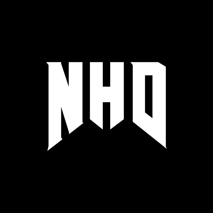 Vector diseño de logotipo de nhd para una empresa de tecnología nhd diseño de logotipo nhd combinación de colores blanco y negro nhd logo nhd vector nhd diseño nhd icono nhd alfabeto nhd tipografía diseño de logo nhd