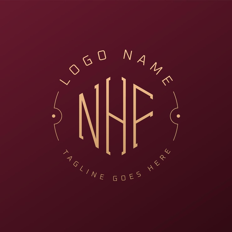Vector diseño de logotipo de nhf de lujo letra elegante nhf monograma logotipo minimalista polígono plantilla de diseño de logotipo nhf