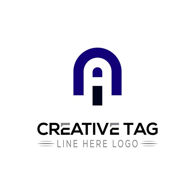 Diseño de logotipo NI Letter con iconos creativos para descarga gratuita