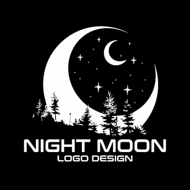 Diseño del logotipo de Night Moon Vector