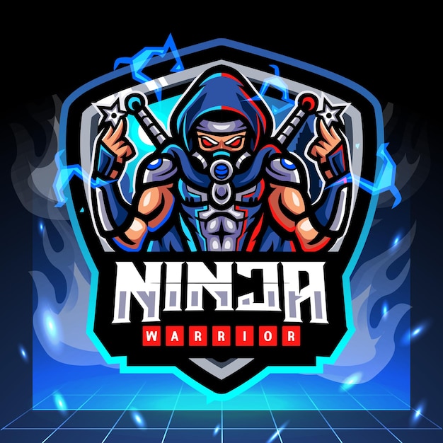 Diseño de logotipo ninja mascota esport