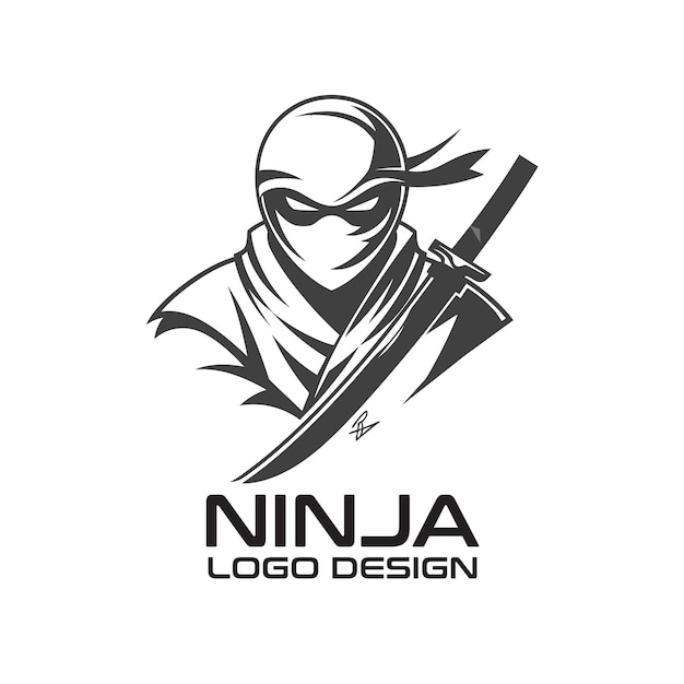 Diseño del logotipo de Ninja Vector