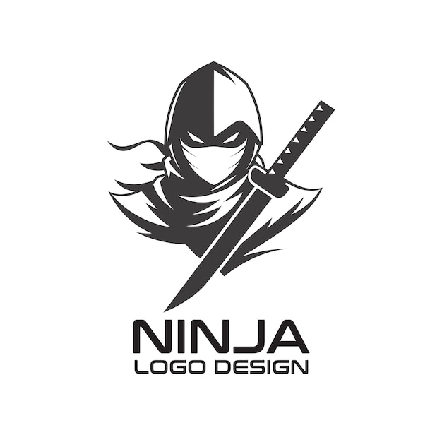 Diseño del logotipo de Ninja Vector