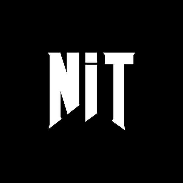 Diseño de logotipo de NIT para una empresa tecnológica NIT diseño de logotipo combinación de colores blanco y negro NIT logotipo NIT vector NIT diseño NIT icono NIT alfabeto NIT tipografía diseño del logotipo