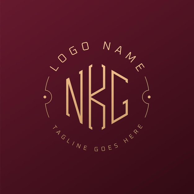 Diseño de logotipo de NKG de lujo Letra elegante NKG Monograma Logotipo minimalista Poligono Template de diseño de logotipo NKG