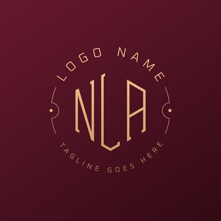 Vector diseño de logotipo de nla de lujo letra elegante nla monograma logotipo minimalista poligono nla templata de diseño de logotipo