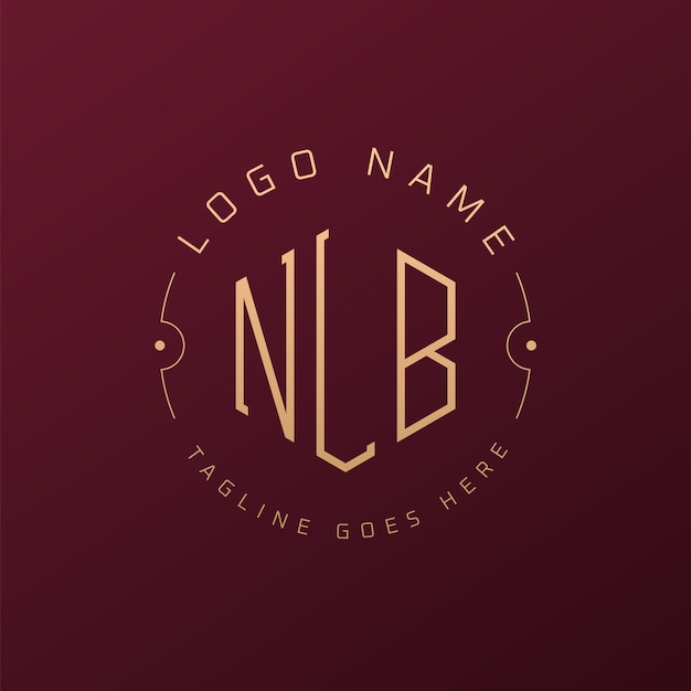 Diseño de logotipo de NLB de lujo Letra elegante NLB monograma Logotipo minimalista Poligono NLB plantilla de diseño de logotipo