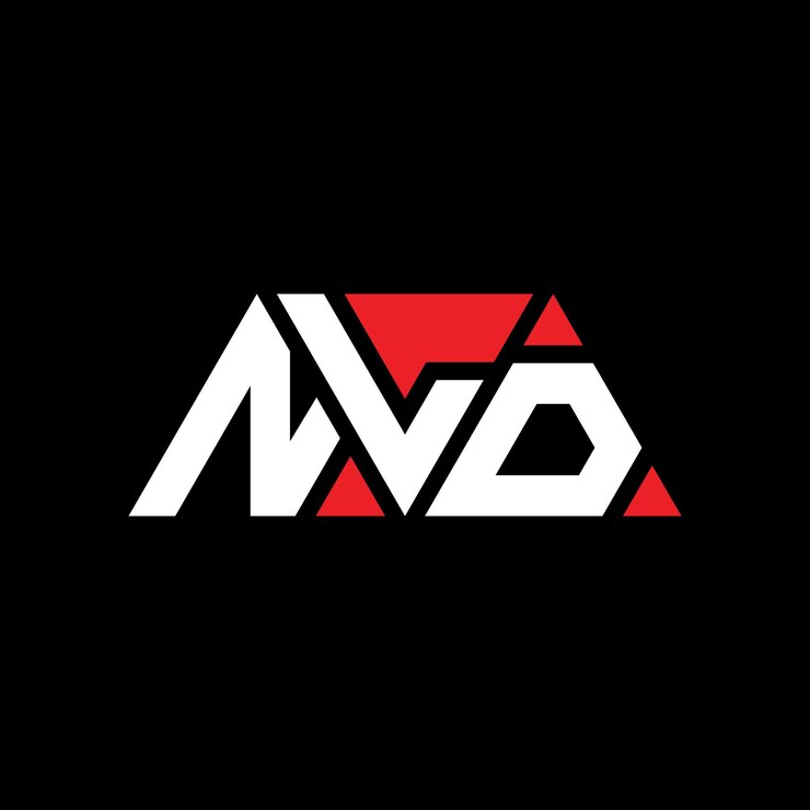 Vector el diseño del logotipo de nld triángulo con forma de triángulo nld diseño de logotipo triángulo de nld monograma nld modelo de logotipo vectorial triangular con color rojo nld logotipo triangular sencillo elegante y lujoso nld
