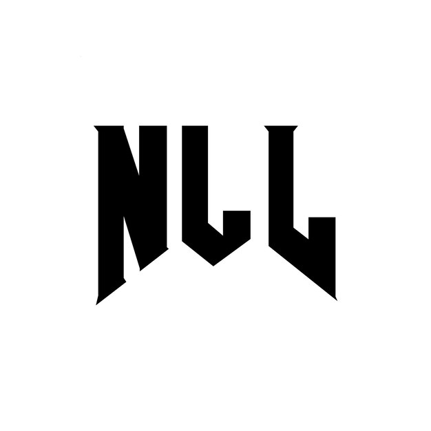 Diseño de logotipo de NLL para una empresa de tecnología NLL diseño de logotipo NLL combinación de colores blanco y negro NLL logo NLL vector NLL diseño NLL icono NLL alfabeto NLL tipografía diseño del logotipo