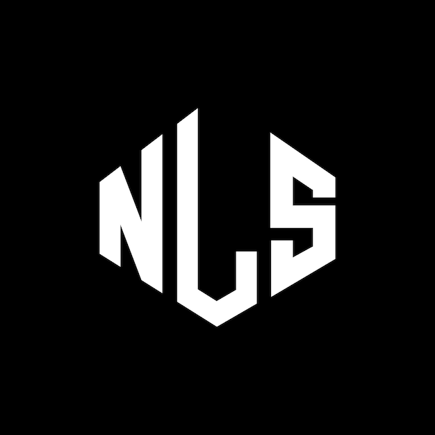 Diseño de logotipo de NLS con letras en forma de polígono NLS diseño de logotipo en forma de póligono y cubo NLS hexágono modelo de logotipo vectorial colores blanco y negro NLS monograma de negocios y logotipo de bienes raíces