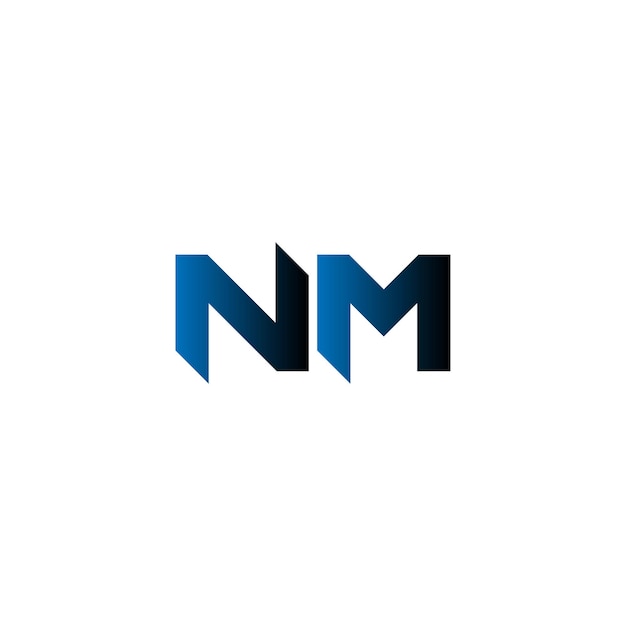 Diseño del logotipo de nm moderno
