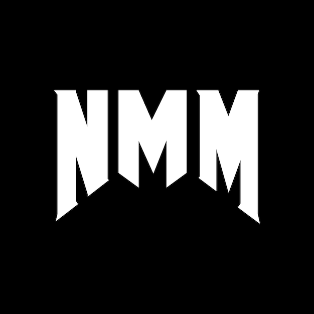 Diseño de logotipo de NMM para una empresa de tecnología NMM diseño de logotipo NMM combinación de colores blanco y negro NMM logo NMM vector NMM diseño NMM icono NMM alfabeto NMM tipografía diseño del logotipo