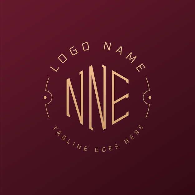 Diseño de logotipo de NNE de lujo Letra elegante NNE Monograma Logotipo minimalista Poligono plantilla de diseño de logotipo NNE