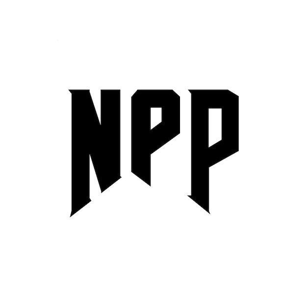 Diseño de logotipo de NPP para una empresa de tecnología NPP diseño de logotipo NPP combinación de colores blanco y negro NPP logo NPP vector NPP diseño NPP icono NPP alfabeto NPP tipografía logotipo diseño