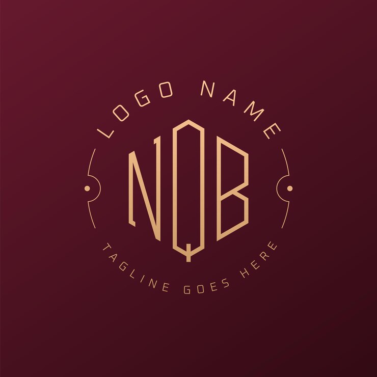 Vector diseño de logotipo de nqb de lujo letra elegante nqb monograma logotipo minimalista poligono plantilla de diseño de logotipo nqb