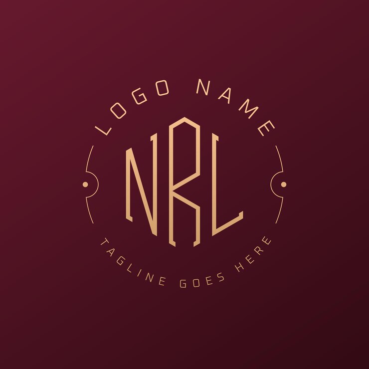 Vector diseño de logotipo de nrl de lujo letra elegante nrl monograma logotipo minimalista poligono nrl templata de diseño de logotipo