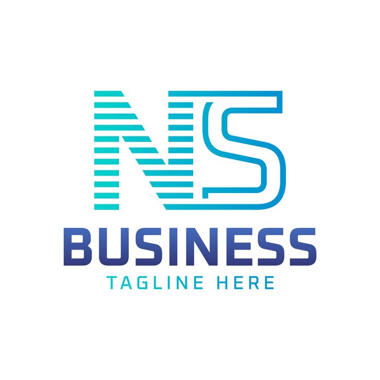 Vector diseño del logotipo ns letra moderna elegante logotipo ns para negocios