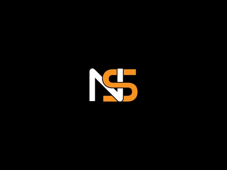 Vector diseño de logotipo ns