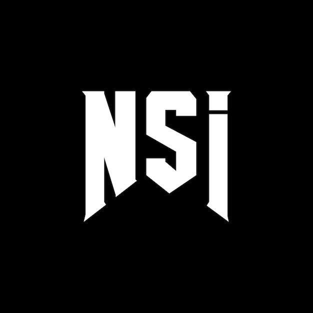Diseño de logotipo de NSI para una empresa de tecnología NSI diseño de logotipo NSI combinación de colores blanco y negro NSI logo NSI vector NSI diseño NSI icono NSI alfabeto NSI tipografía diseño del logotipo