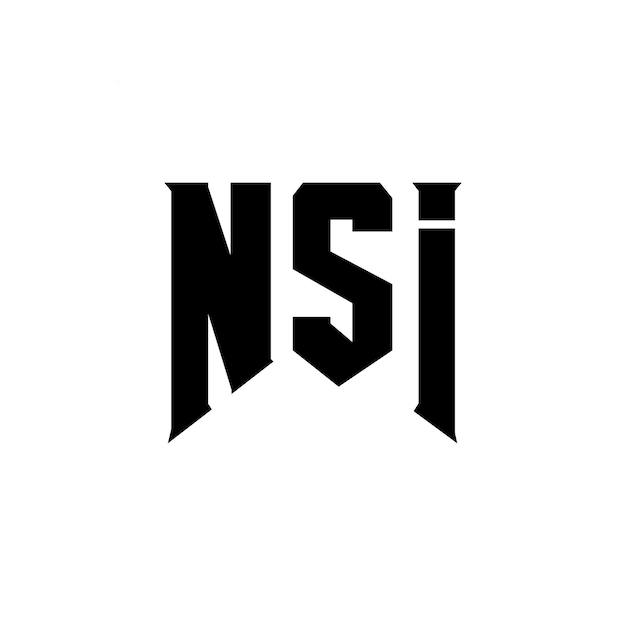 Diseño de logotipo de NSI para una empresa de tecnología NSI diseño de logotipo NSI combinación de colores blanco y negro NSI logo NSI vector NSI diseño NSI icono NSI alfabeto NSI tipografía diseño del logotipo