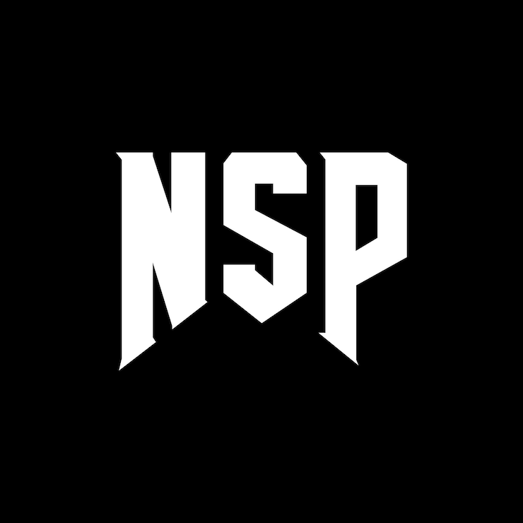 Vector diseño de logotipo de nsp para una empresa de tecnología nsp diseño de logotipo nsp combinación de colores blanco y negro nsp logo nsp vector nsp diseño nsp icono nsp alfabeto nsp tipografía diseño del logotipo