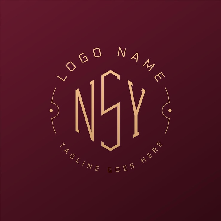 Vector diseño de logotipo de nsy de lujo letra elegante nsy monograma logotipo minimalista poligono plantilla de diseño de logotipo nsy