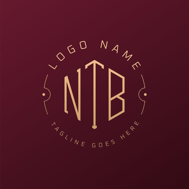 Diseño de logotipo de NTB de lujo Letra elegante NTB Monograma Logotipo minimalista Poligono plantilla de diseño de logotipo NTB