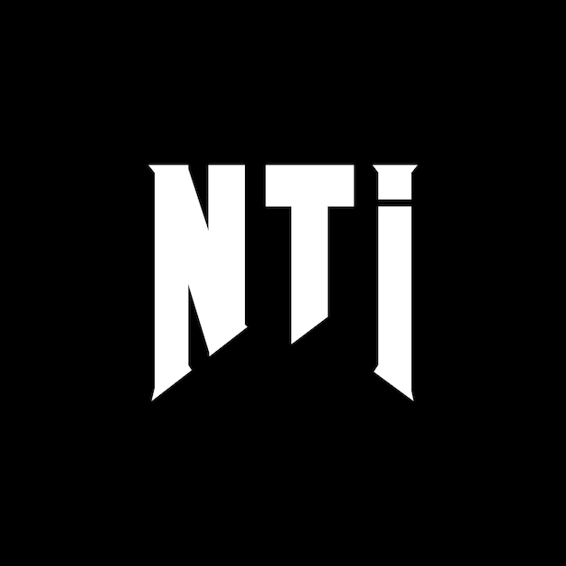 Diseño de logotipo de NTI para una empresa de tecnología NTI diseño de logotipo NTI combinación de colores blanco y negro NTI logo NTI vector NTI diseño NTI icono NTI alfabeto NTI tipografía diseño del logotipo