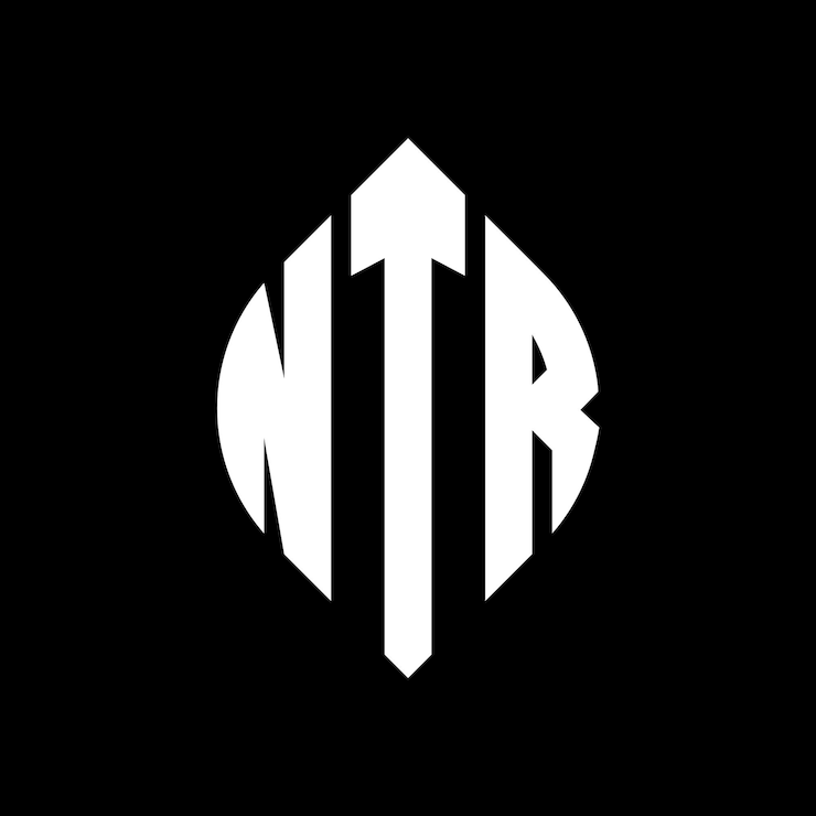 Vector el diseño del logotipo de ntr con letras en el círculo con forma de círculo y elipse ntr letras en el elipse con estilo tipográfico las tres iniciales forman un logotipo de círculo ntr círculo emblema monograma abstracto letra marca vector