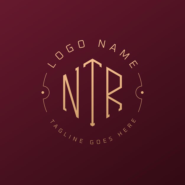 Diseño de logotipo de NTR de lujo Letra elegante NTR Monograma Logotipo minimalista Poligono plantilla de diseño de logotipo NTR
