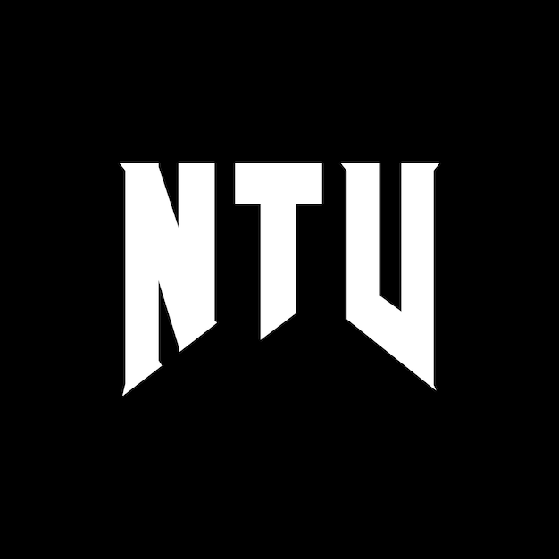Diseño de logotipo de NTV para una empresa de tecnología NTV diseño de logotipo NTV combinación de colores blanco y negro NTV logotipo Ntv vector NTV diseño NTV icono NTV alfabeto NTV tipografía diseño de logo