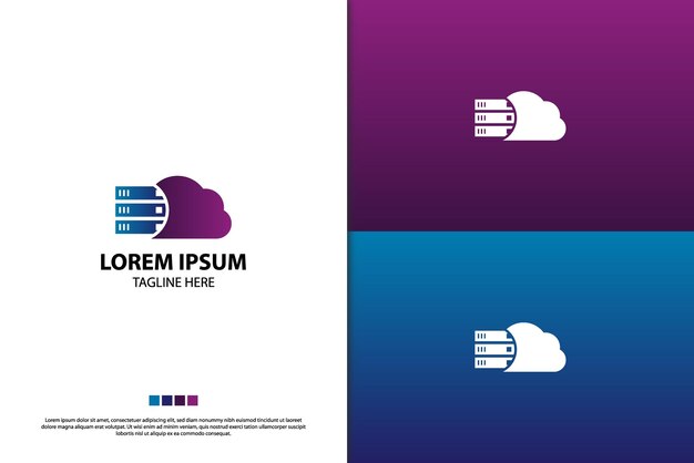 Diseño de logotipo de nube de datos