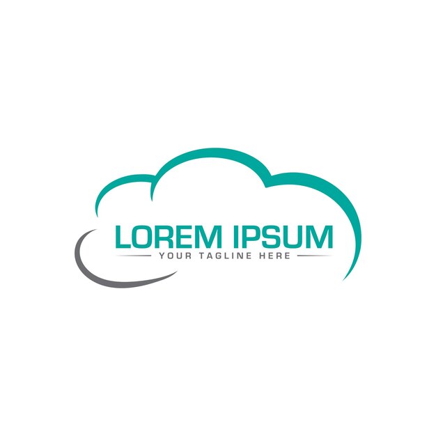 Diseño de logotipo de nube Diseño de logotipo de nube único y creativo Diseño de logotipo de tecnología de nube Diseño de logotipo
