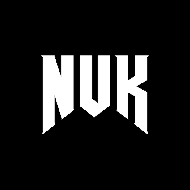 Diseño de logotipo de NUK para una empresa de tecnología NUK diseño de logotipo combinación de colores blanco y negro NUK logotipo NUK vector NUK diseño NUK icono NUK alfabeto NUK tipografía diseño del logotipo