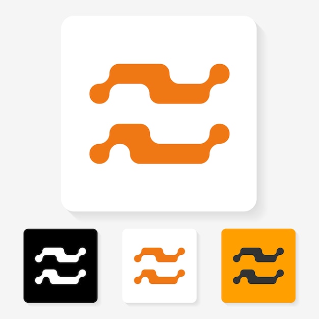 diseño de logotipo de número futurista moderno