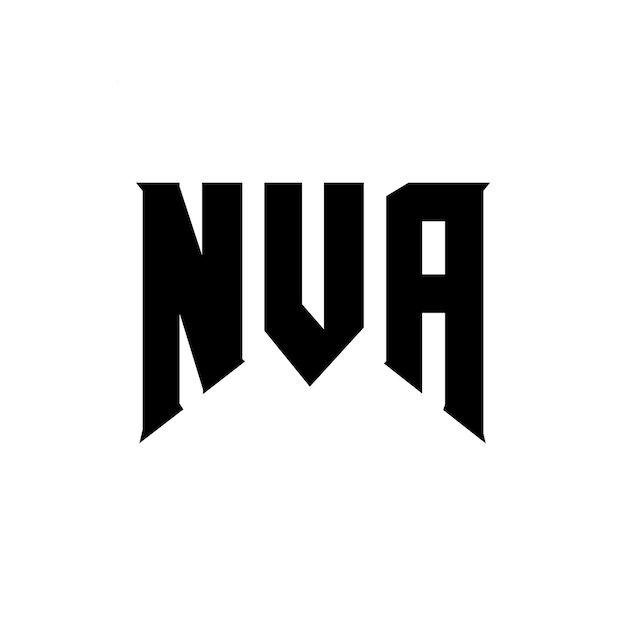 Diseño de logotipo de NVA para una empresa de tecnología NVA diseño de logotipo NVA combinación de colores blanco y negro NVA logo NVA vector NVA diseño NVA icono NVA alfabeto NVA tipografía diseño del logotipo