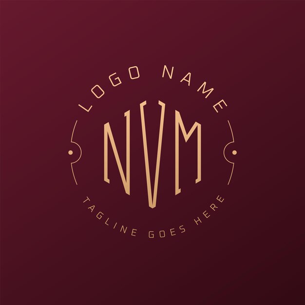 Diseño de logotipo de NVM de lujo Letra elegante NVM Monograma Logotipo minimalista Poligono plantilla de diseño de logotipo NVM