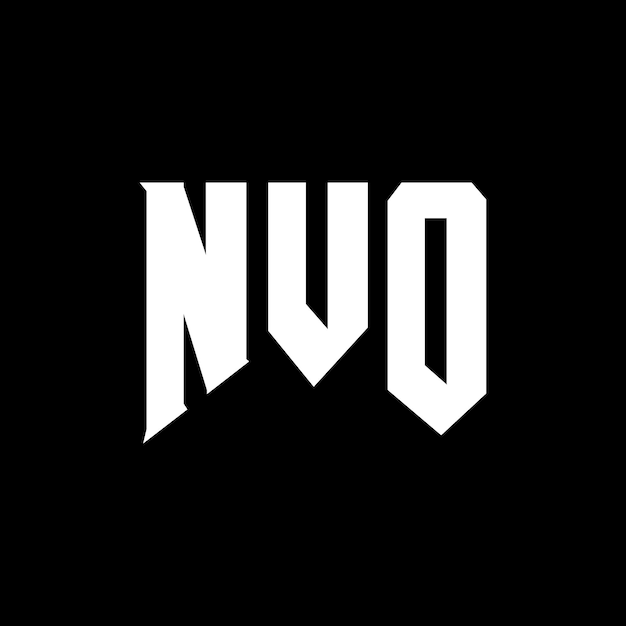 Diseño de logotipo de NVO para una empresa tecnológica NVO diseño de logotipo NVO combinación de colores blanco y negro NVO logotipo Vector NVO diseño NVO icono NVO alfabeto NVO tipografía diseño del logotipo