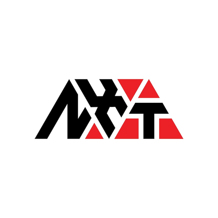 Vector diseño de logotipo de nxt triángulo letra con forma de triángulo nxt diseño de logotipo triángulo monograma nxt modelo de logotipo vectorial triángulo con color rojo nxt logotipo triangular sencillo elegante y lujoso logotipo nxt