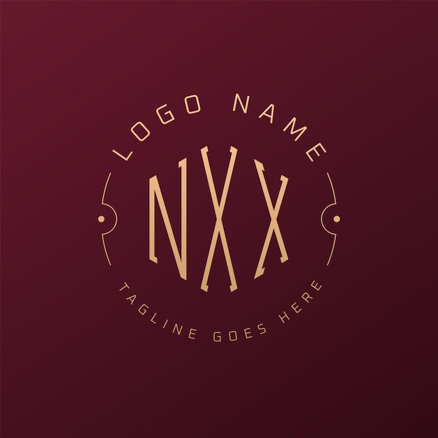 Diseño de logotipo NXX de lujo Letra elegante NXX monograma Logotipo minimalista Poligono NXX plantilla de diseño de logotipo