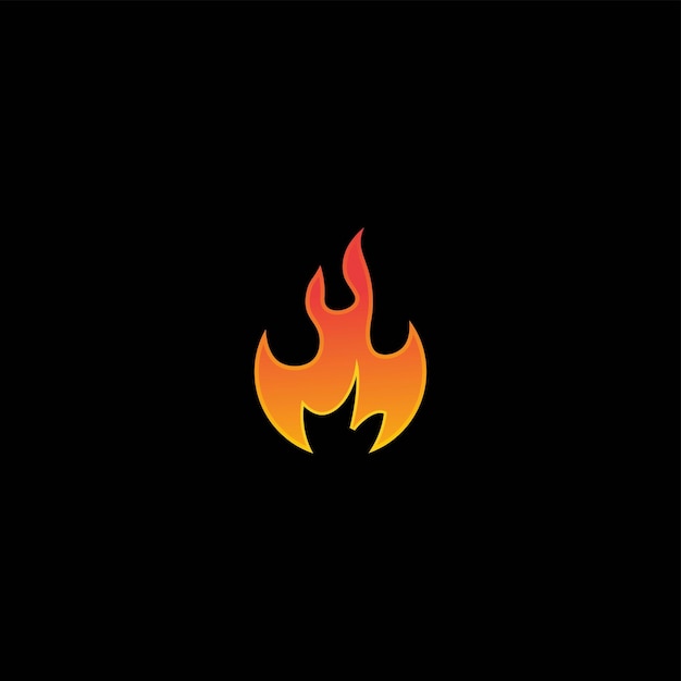 Diseño de logotipo o icono de fuego Ilustración vectorial